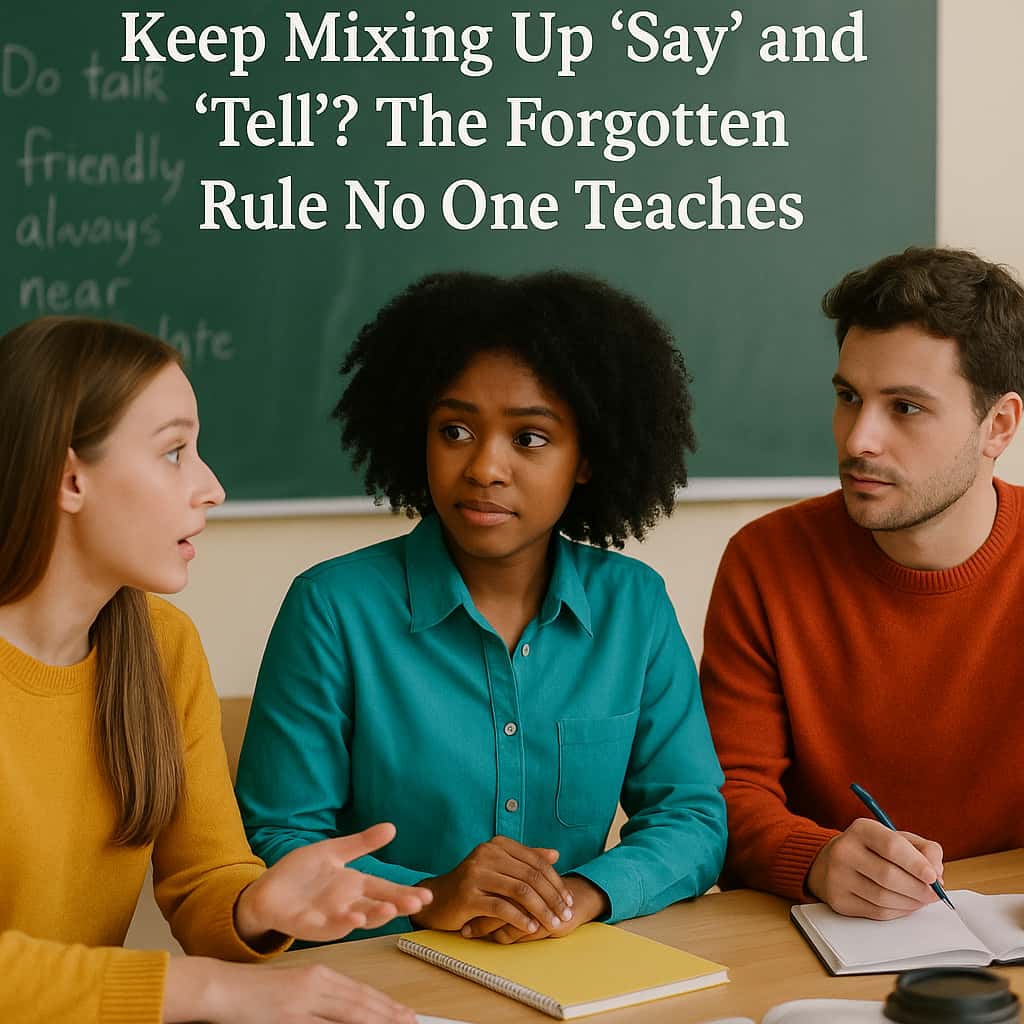 Why Do English Learners Keep Mixing Up Say and Tell? The Forgotten Rule No One Teaches