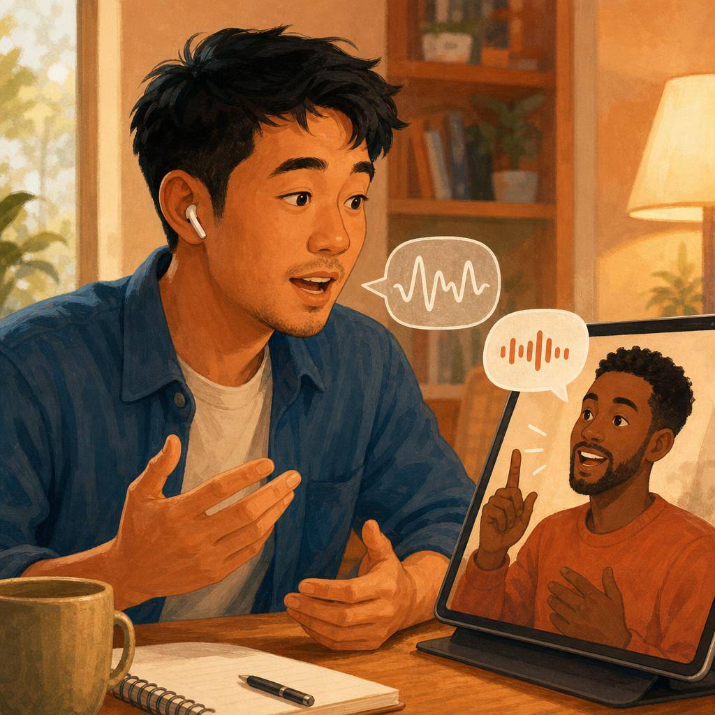 Why Your AI Language Tutor Should Interrupt You More: The Case for Real-Time Correction in Speaking Practice — speaking practice example